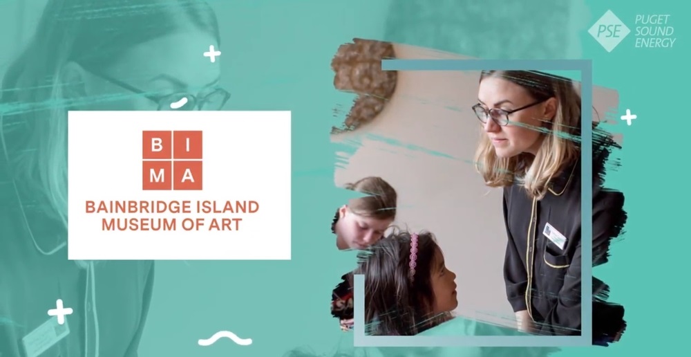 An image of the Bainbridge Island Museum of Art logo from the PSE sponsorship video.